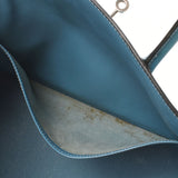 HERMES エルメス バーキン35 ブルージーン パラジウム金具 □F刻印(2002年頃) ユニセックス トゴ ハンドバッグ ABランク 中古 銀蔵