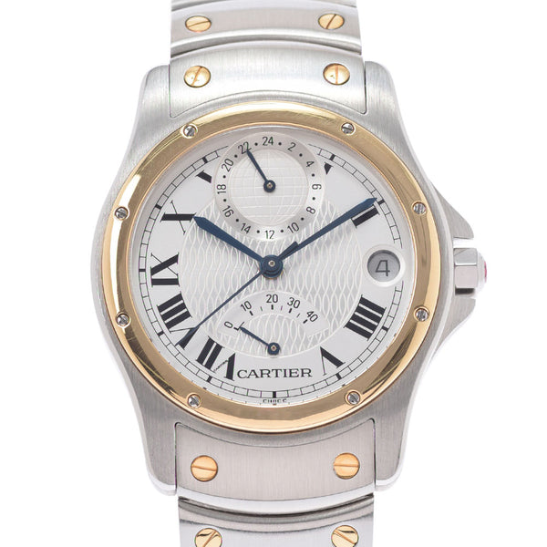 Cartier Cartier Cartier Santos Round GMT 150周年1847 Limited W20038R3男孩YG/ss观看自动银拨号拨号