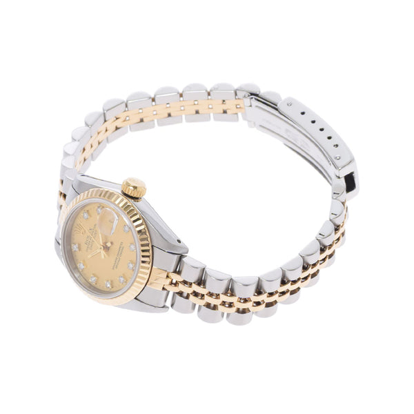 ROLEX Rolex Datejust 10P Diamond 69173G Ladies YG/SS Watch Automatic Champagne Dial A Rank used Ginzo