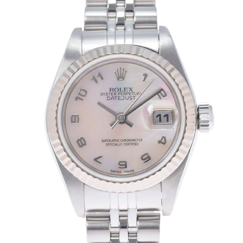 ROLEX Rolex Datejust 79174NA Ladies WG/SS Watch Automatic Pink Shell Dial A Rank Used Ginzo