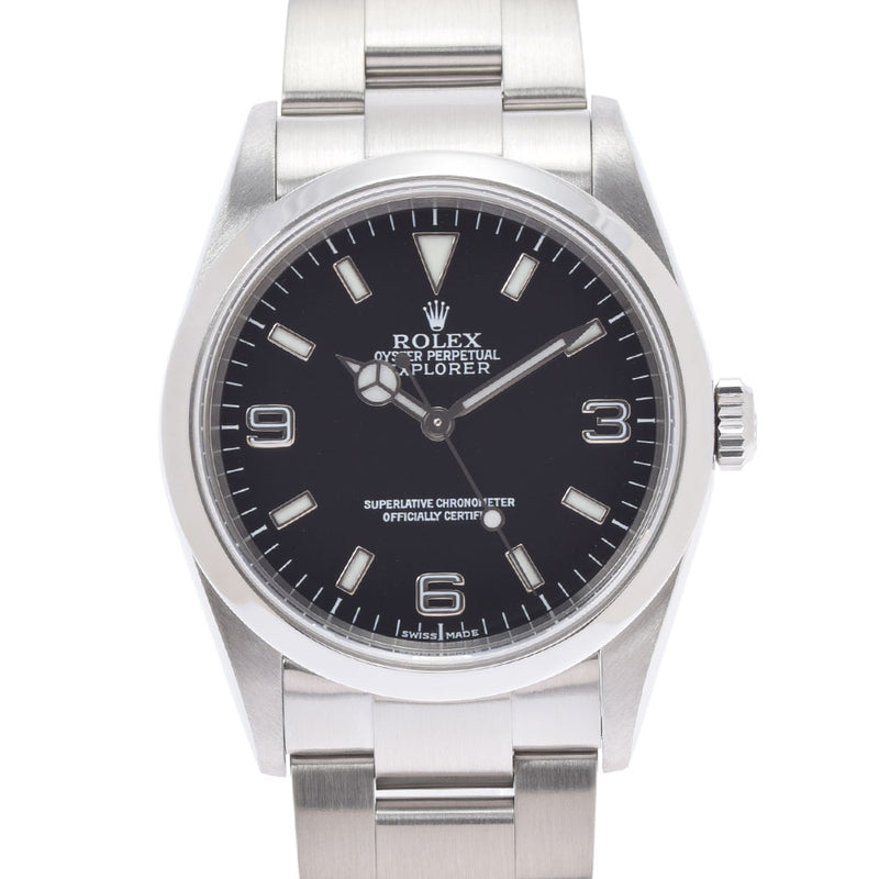 ROLEX Rolex Explorer 1 EX1 114270 Men's SS Watch Automatic Black Dial A Rank used Ginzo