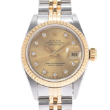 ROLEX Rolex Datejust 10P Diamond 69173G Ladies YG/SS Watch Automatic Champagne Dial A Rank used Ginzo