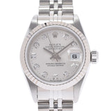 ROLEX Rolex Datejust 10P diamond 69174G Ladies SS Watch Automatic Silver Dial A Rank used Ginzo