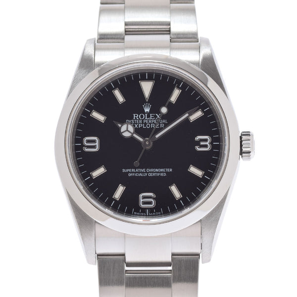 ROLEX Rolex Explorer 1 EX1 114270 Men's SS Watch Automatic Black Dial A Rank used Ginzo