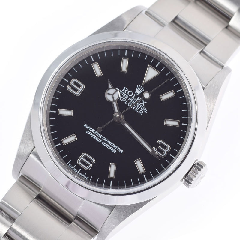 ROLEX Rolex Explorer 1 EX1 114270 Men's SS Watch Automatic Black Dial A Rank used Ginzo