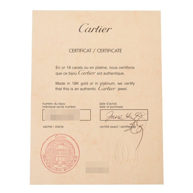 Cartier Cartier Cartier Nouberberg＃50女士K18WG环 /戒指
