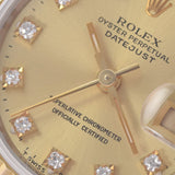 ROLEX ロレックス デイトジャスト 10Pダイヤ 69173G レディース YG/SS 腕時計 自動巻き シャンパン文字盤 Aランク 中古 銀蔵