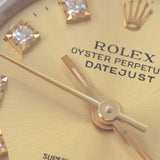 ROLEX ロレックス デイトジャスト 10Pダイヤ 69173G レディース YG/SS 腕時計 自動巻き シャンパン文字盤 Aランク 中古 銀蔵