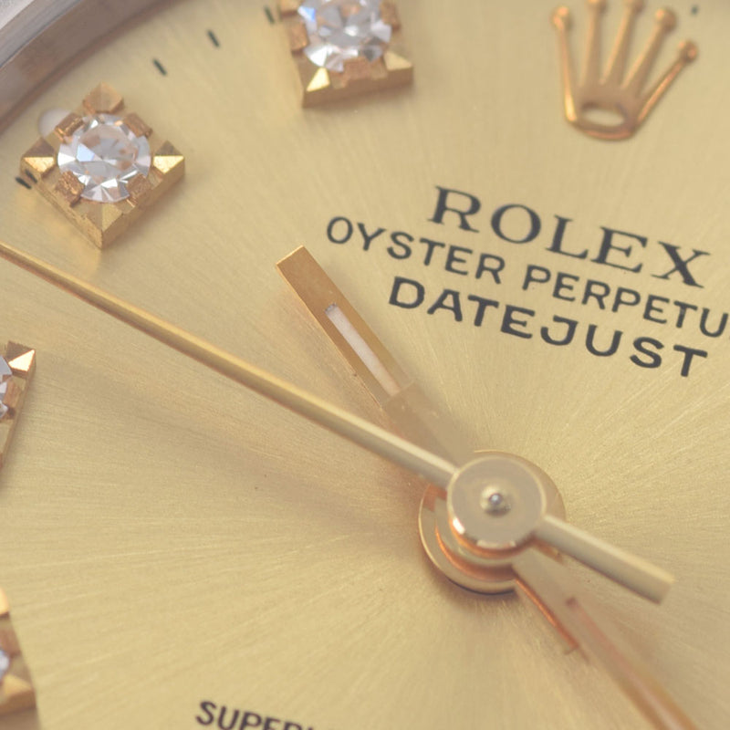 ROLEX ロレックス デイトジャスト 10Pダイヤ 69173G レディース YG/SS 腕時計 自動巻き シャンパン文字盤 Aランク 中古 銀蔵