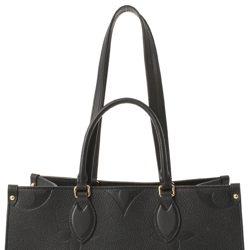 LOUIS VUITTON Louis Vuitton Monogram Amplant On the Go MM 2WAY Noir M45595 Unisex Leather Tote Bag A Rank used Ginzo