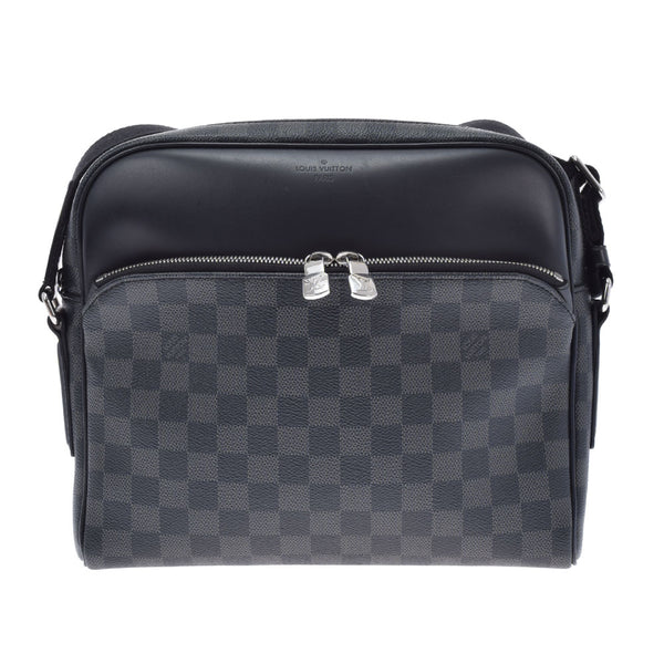 LOUIS VUITTON Louis Vuitton Damier Graphit Daiton PM Black/Gray N41408 Men's Damier Graphit Canvas Shoulder Bag A Rank used Ginzo