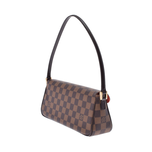 LOUIS VUITTON ルイヴィトン ダミエ レコレーター ブラウン N51299 レディース レザー ハンドバッグ Aランク 中古 銀蔵