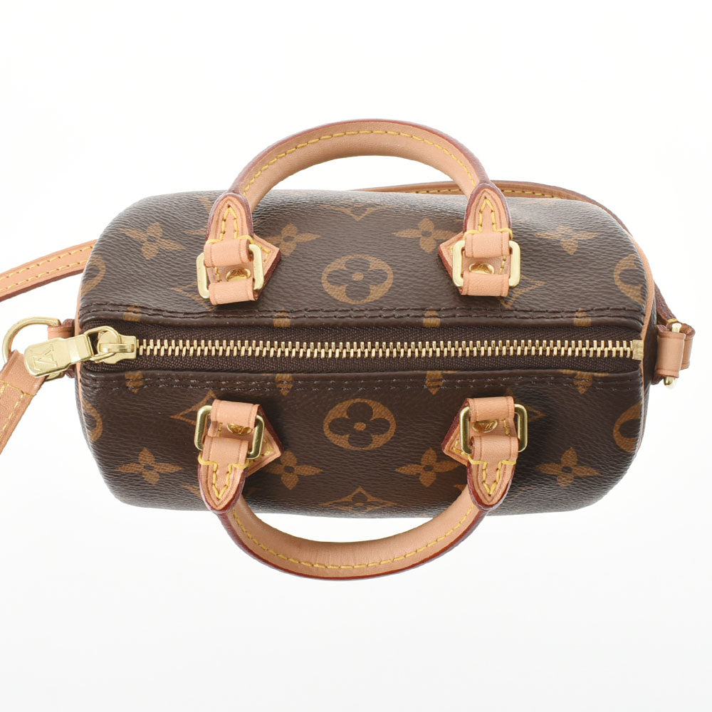 ルイヴィトンナノスピーディ 14145 ブラウン レディース モノグラムキャンバス ショルダーバッグ M61252 LOUIS VUITTON 中古  – 銀蔵オンライン