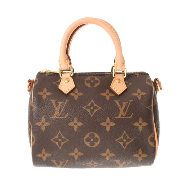 LOUIS VUITTON Louis Vuitton Monogram Nano Speedy Brown M61252 Ladies Monogram Canvas Shoulder Bag New Used Ginzo