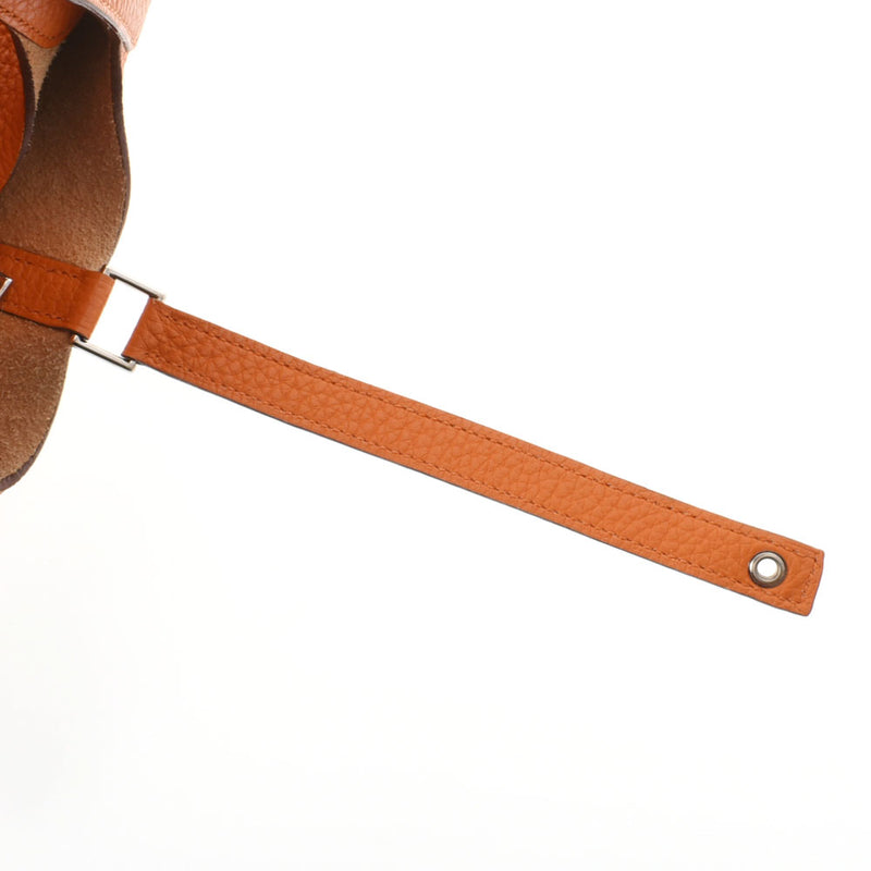 HERMES エルメス ピコタンロック PM  オレンジ シルバー金具 □M刻印(2009年頃) レディース トリヨンクレマンス ハンドバッグ Bランク 中古 銀蔵