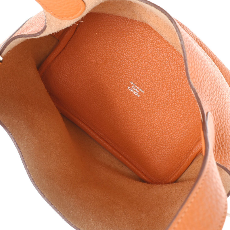 HERMES エルメス ピコタンロック PM  オレンジ シルバー金具 □M刻印(2009年頃) レディース トリヨンクレマンス ハンドバッグ Bランク 中古 銀蔵