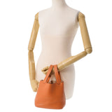 HERMES エルメス ピコタンロック PM  オレンジ シルバー金具 □M刻印(2009年頃) レディース トリヨンクレマンス ハンドバッグ Bランク 中古 銀蔵