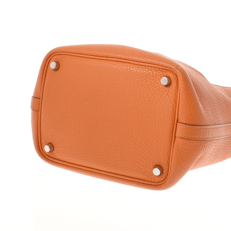 HERMES エルメス ピコタンロック PM  オレンジ シルバー金具 □M刻印(2009年頃) レディース トリヨンクレマンス ハンドバッグ Bランク 中古 銀蔵