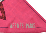 HERMES Hermes Twilly Old Tag Women Motif Vibit Pink Ladies Silk 100 % Scarf AB Rank Used Ginzo