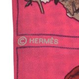 HERMES エルメス ツイリー 旧タグ 女性モチーフ ビビットピンク レディース シルク100％ スカーフ ABランク 中古 銀蔵