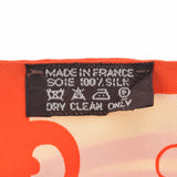 HERMES エルメス ツイリー 旧タグ BRIDES DE GALA / 式典用馬勒 オレンジ レディース シルク100％ スカーフ ABランク 中古 銀蔵