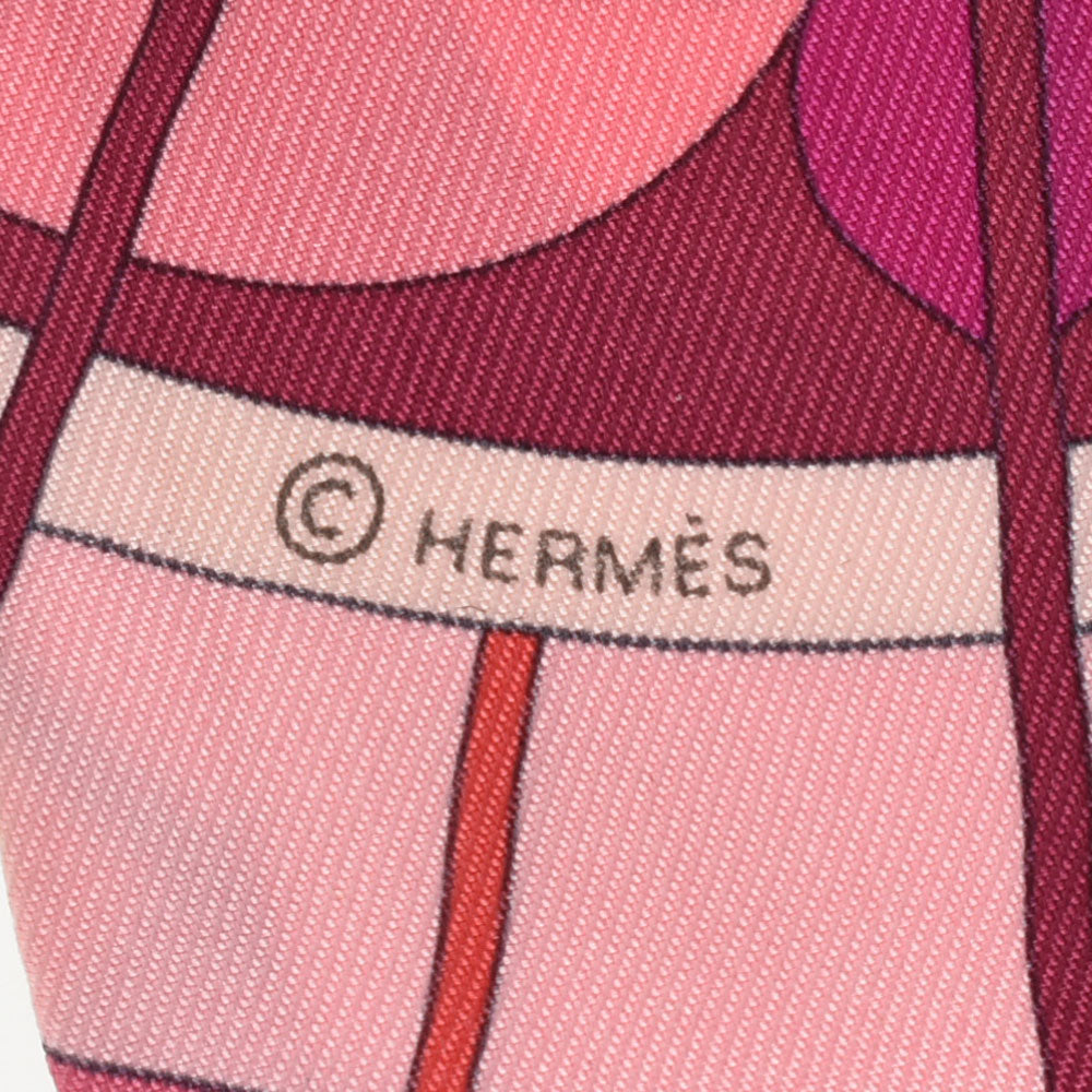 エルメスツイリー 旧タグ 幾何学花柄 ピンク レディース スカーフ HERMES 中古 – 銀蔵オンライン