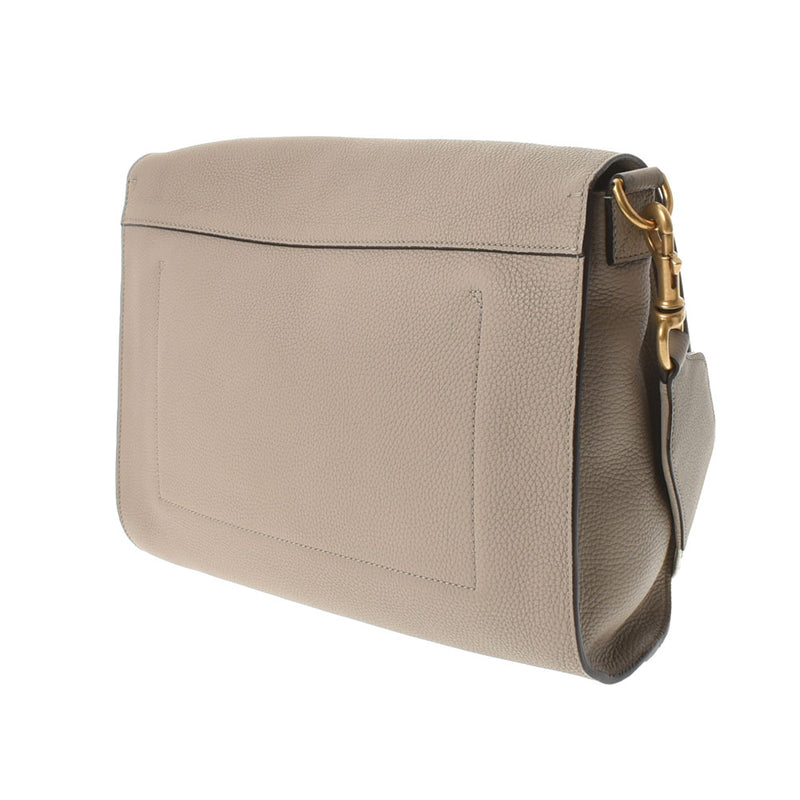 Gucci Gucci灰金色支架374249女士皮革肩袋，排名