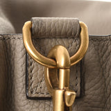 Gucci Gucci灰金色支架374249女士皮革肩袋，排名