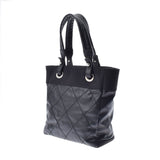 CHANEL Chanel Paribialitz PM Black Silver Bracket Ladies Leather Canvas Tote Bag A Rank used Ginzo