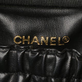 香奈儿香奈儿（Chanel Chanel）水平洗手盆黑色金色支架女士鱼子酱皮肤手提包B等级用ginzo