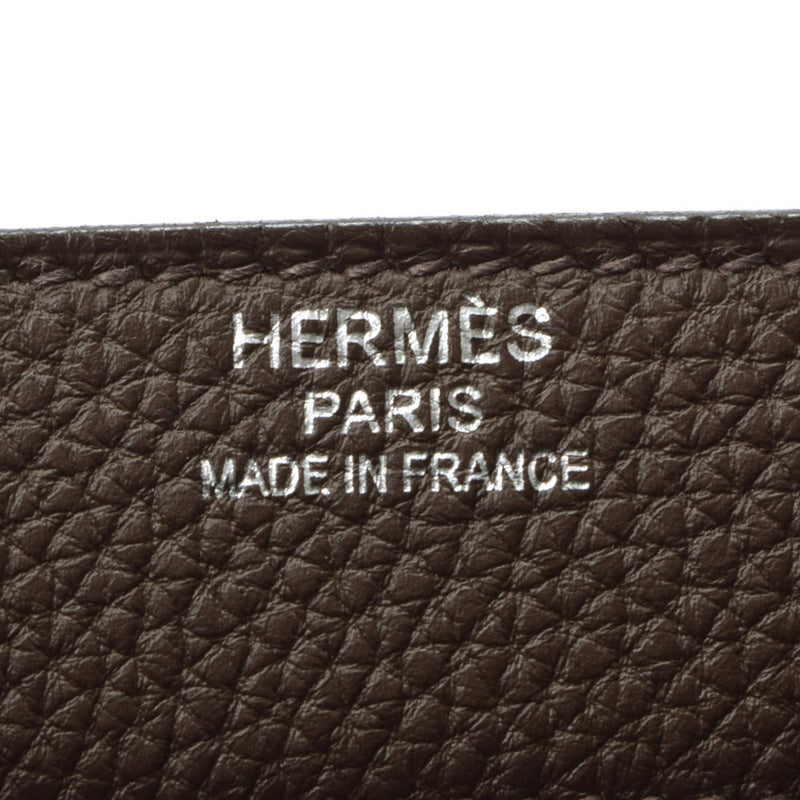 HERMES Hermes Sack Adepesh 38 Brief Case Dark Brown Paladium Bracket □ R engraved (around 2014) Men's Togo Business Bag A Rank used Ginzo