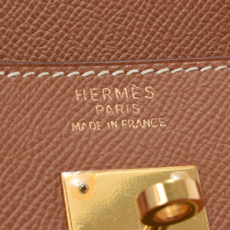 HERMES エルメス バーキン 40 ゴールド ゴールド金具 □E刻印(2001年頃) ユニセックス クシュベル ハンドバッグ ABランク 中古 銀蔵