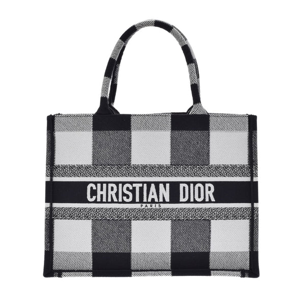 Christian Dior Christian Dior Book Tote White/Black Ladies Canvas Handbag A Rank used Ginzo