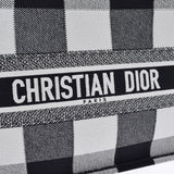 克里斯蒂安·迪奥（Christian dior Christian Dior）书籍手提袋白色/黑人女士帆布手袋二手Ginzo