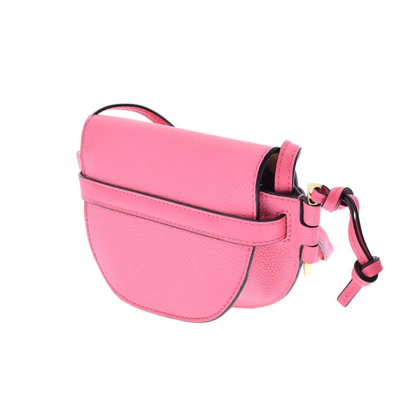 LOEWE Loebe Gate Dual Bag Mini Pink Ladies Calf Shoulder Bag New Used Ginzo