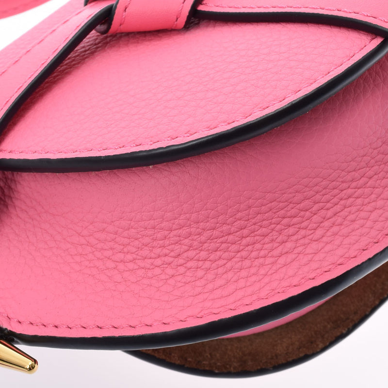 Loewe Loebe Gate Dual Bag Mini Pink Ladies小腿肩带新二手Ginzo