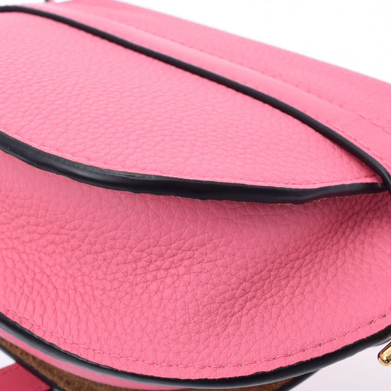 Loewe Loebe Gate Dual Bag Mini Pink Ladies小腿肩带新二手Ginzo