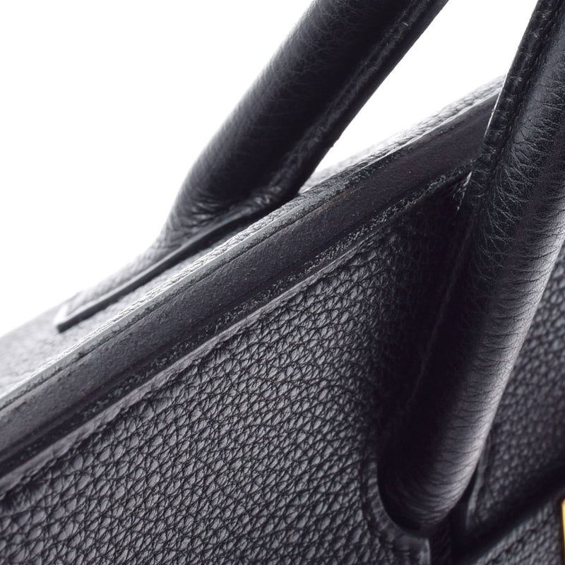 HERMES エルメス バーキン35 黒 ゴールド金具 □G刻印(2003年頃) ユニセックス トゴ ハンドバッグ ABランク 中古 銀蔵