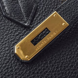 HERMES エルメス バーキン35 黒 ゴールド金具 □G刻印(2003年頃) ユニセックス トゴ ハンドバッグ ABランク 中古 銀蔵