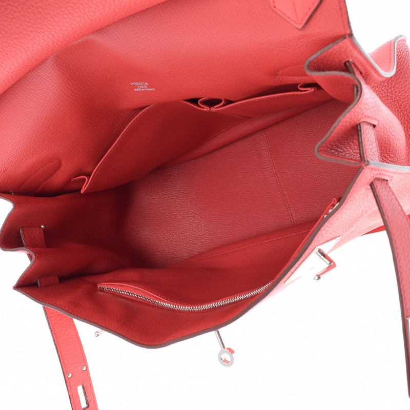 HERMES エルメス ジプシエール34 ブーゲンビリア シルバー金具 □N刻印(2010年頃) ユニセックス トリヨンクレマンス ショルダーバッグ ABランク 中古 銀蔵