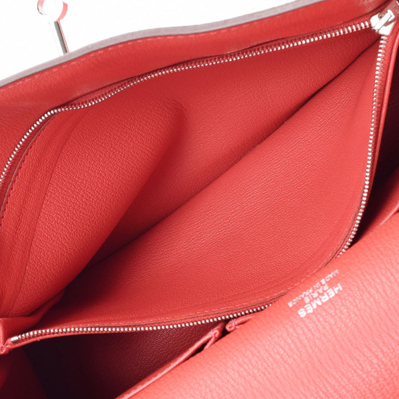 HERMES エルメス ジプシエール34 ブーゲンビリア シルバー金具 □N刻印(2010年頃) ユニセックス トリヨンクレマンス ショルダーバッグ ABランク 中古 銀蔵