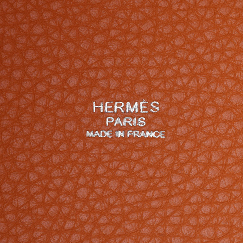 HERMES エルメス ピコタンロックタッチ PM オレンジ/ルージュグレナ X刻印(2016年頃) レディース トリヨンクレマンス スイフト ハンドバッグ Aランク 中古 銀蔵