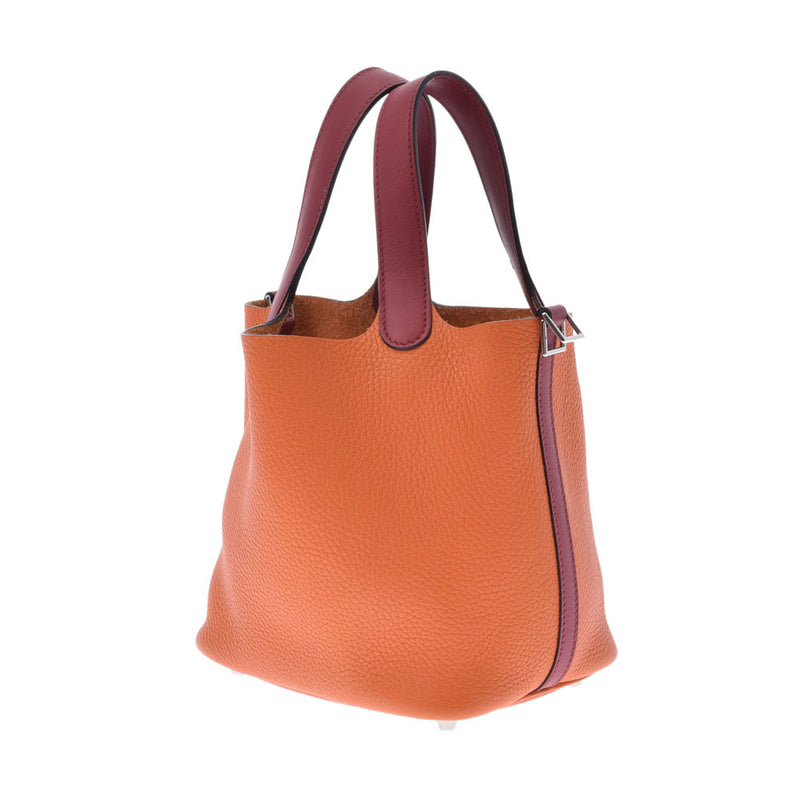 HERMES エルメス ピコタンロックタッチ PM オレンジ/ルージュグレナ X刻印(2016年頃) レディース トリヨンクレマンス スイフト ハンドバッグ Aランク 中古 銀蔵
