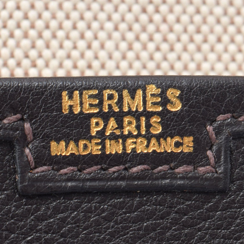 HERMES Hermes Jijuan Dark Brown □ J engraved (around 2006) Unisex Ever -color clutch bag AB Rank used Ginzo