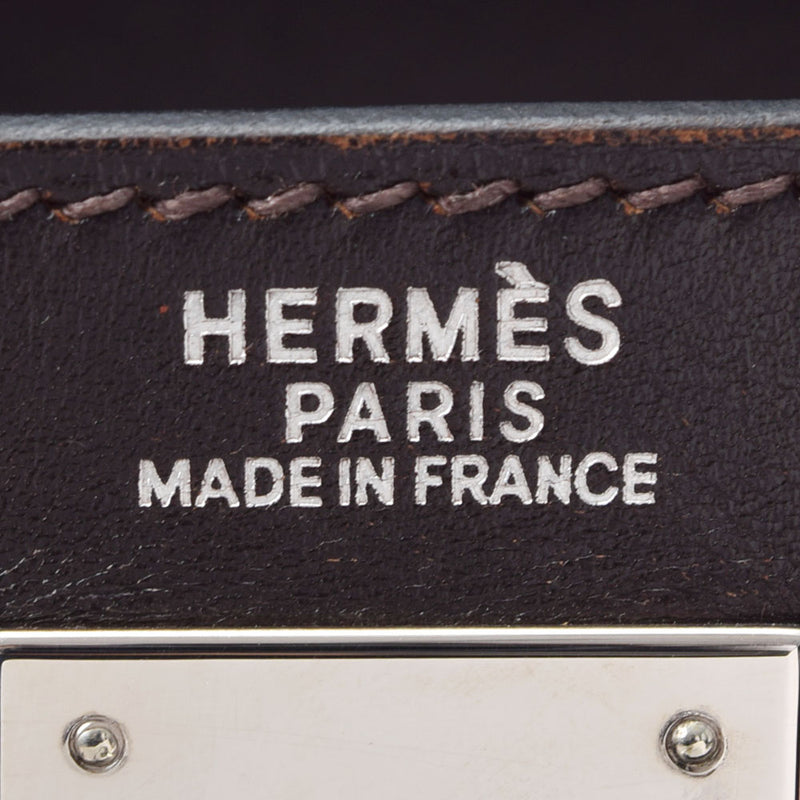 HERMES Hermes Hermes Kelly Laki 32 2WAY Chocolat Silver Bracket □ I engraved (around 2005) Unisex Toyo Ash Box K Carf Handbag B Rank Used Ginzo