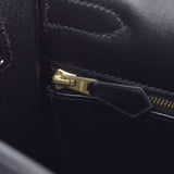 HERMES Hermes Hermes Kelly 32 outer sewing 2WAY Black Gold Bracket □ G engraved (around 2003) Ladies Box Carf Handbag A Rank Used Ginzo