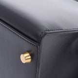 HERMES Hermes Hermes Kelly 32 outer sewing 2WAY Black Gold Bracket □ G engraved (around 2003) Ladies Box Carf Handbag A Rank Used Ginzo