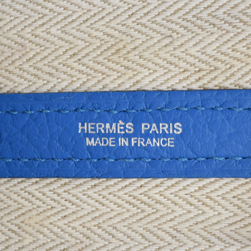 HERMES Hermes Garden Party PM Bluezanjibar C engraved (around 2018) Unisex Negona Handbag AB Rank Used Ginzo