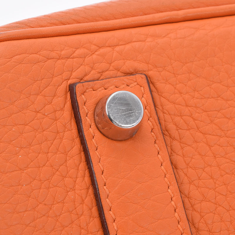 HERMES Hermes Birkin 35 Orange Silver Bracket □ L engraved (around 2008) Unisex Toryon Lemance Handbag B Rank used Ginzo