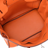 HERMES Hermes Birkin 35 Orange Silver Bracket □ L engraved (around 2008) Unisex Toryon Lemance Handbag B Rank used Ginzo